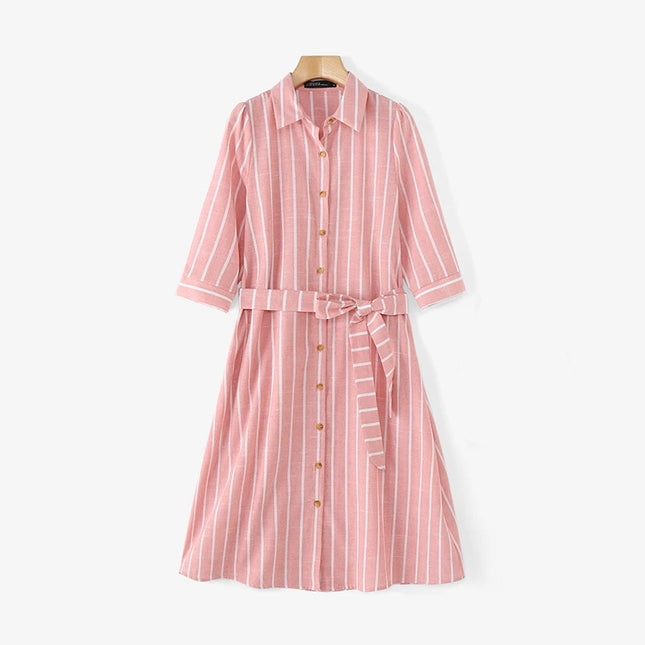 Blush Shoreline™ Belted Shirt Dress