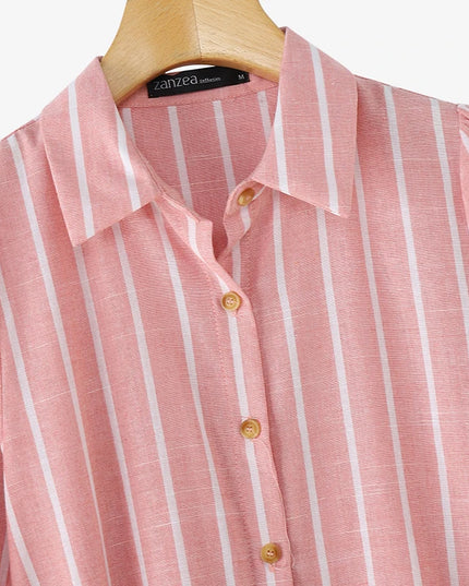 Blush Shoreline™ Belted Shirt Dress