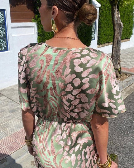 Palmera | Twisted V-Neck Maxi Dress