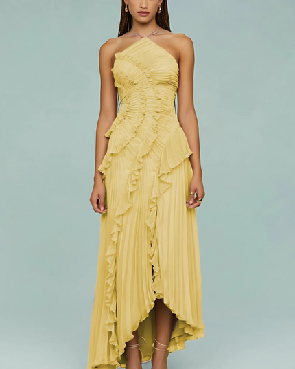 Romy Bergeron | Elegant Ruffle Maxi Dress
