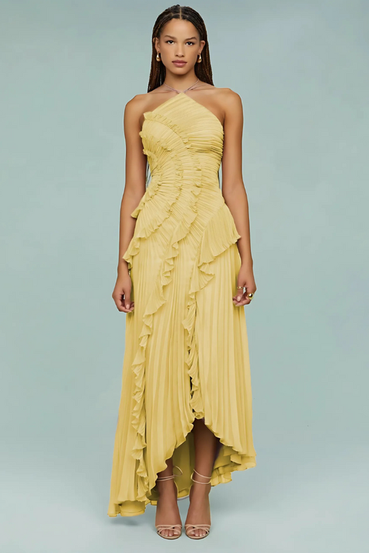 Romy Bergeron | Elegant Ruffle Maxi Dress