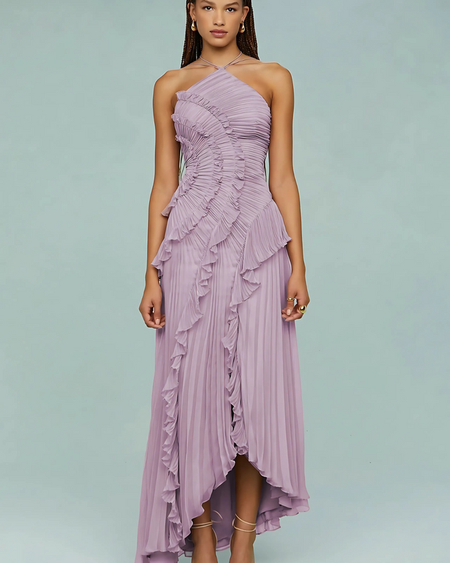 Romy Bergeron | Elegant Ruffle Maxi Dress