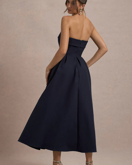 Luna Fontenot | Elegant Strapless Midi Dress