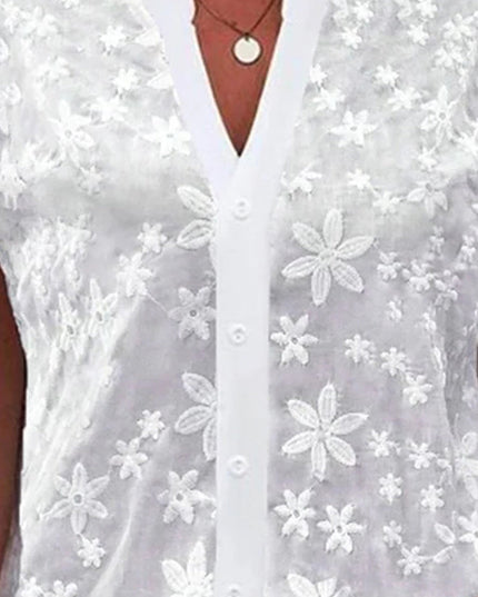 Coralie | Short-Sleeve Blouse with V-Neckline
