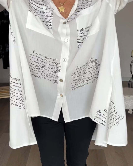 Tiemona | Script Button-Up Shirt