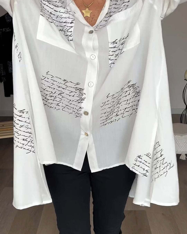 Tiemona | Script Button-Up Shirt