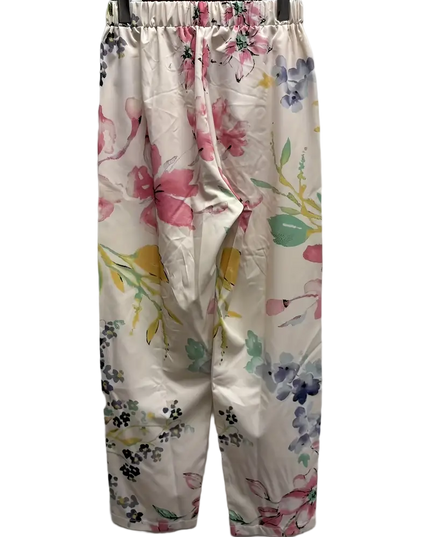 Pastel Floral Print Straight Leg Pants