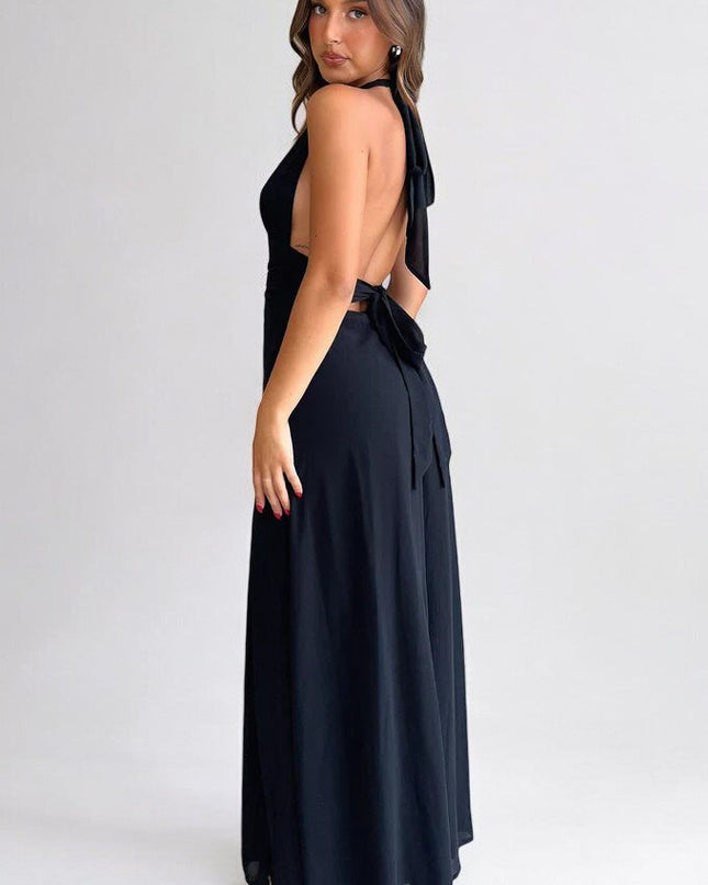 Jolie Auclair | Elegant Halter Maxi Dress