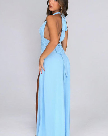 Jolie Auclair | Elegant Halter Maxi Dress