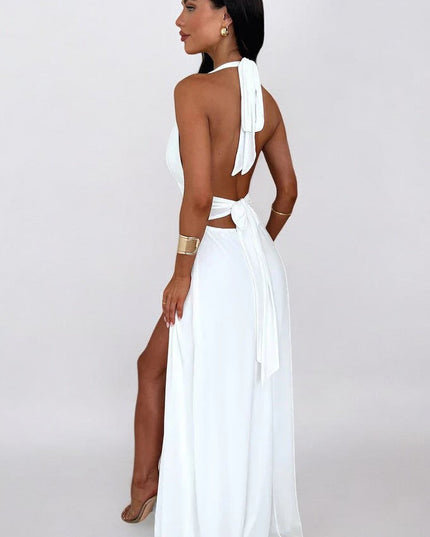 Jolie Auclair | Elegant Halter Maxi Dress