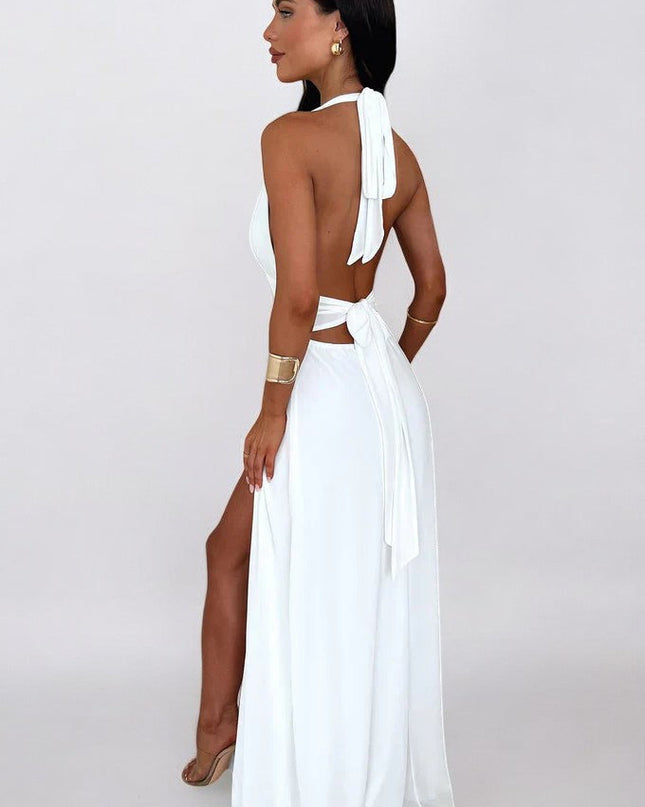 Jolie Auclair | Elegant Halter Maxi Dress