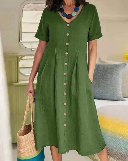 Natalie | Graceful Button Dress