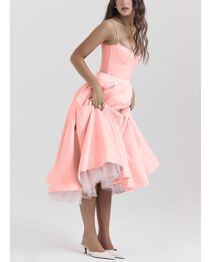 Aria Duval | Romantic Bustier Midi Dress