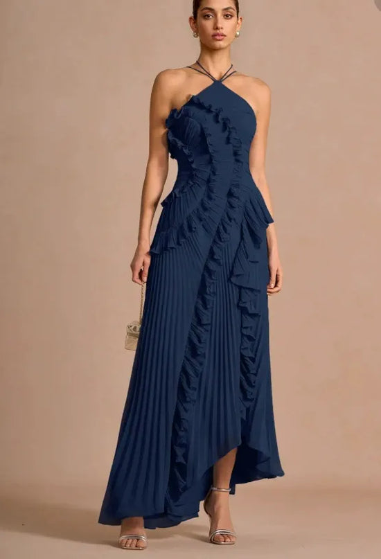 Romy Bergeron | Elegant Ruffle Maxi Dress