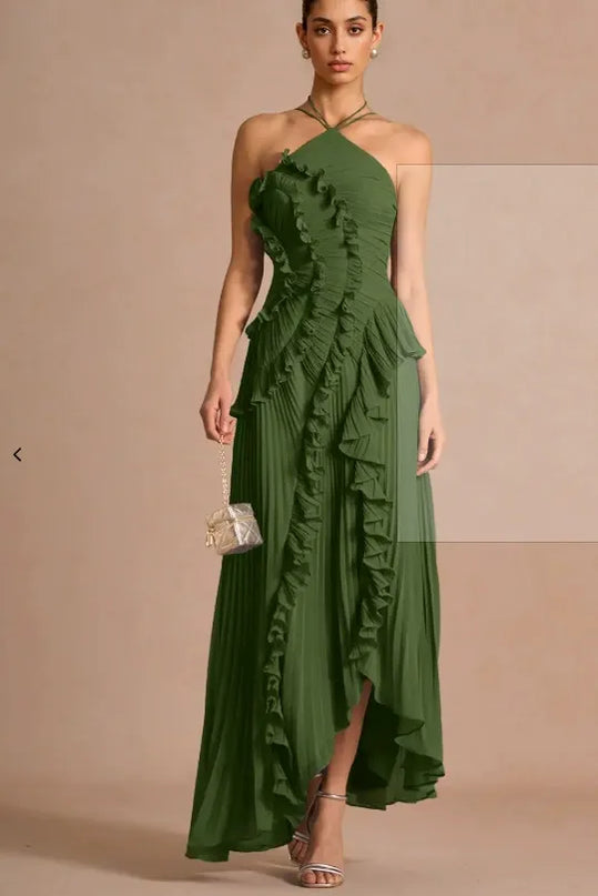 Romy Bergeron | Elegant Ruffle Maxi Dress