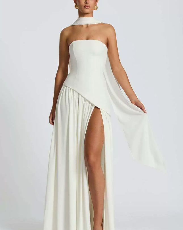 Sofia Lambert | Strapless Maxi Dress with Choker Detail