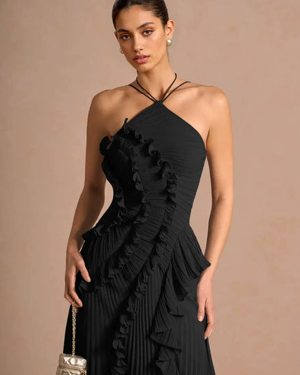 Romy Bergeron | Elegant Ruffle Maxi Dress