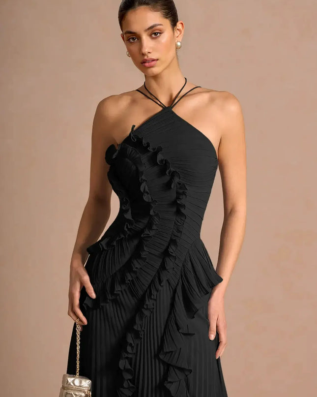 Romy Bergeron | Elegant Ruffle Maxi Dress
