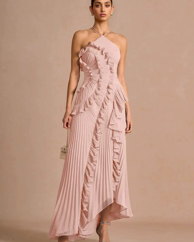 Romy Bergeron | Elegant Ruffle Maxi Dress
