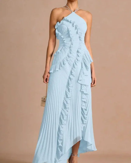 Romy Bergeron | Elegant Ruffle Maxi Dress