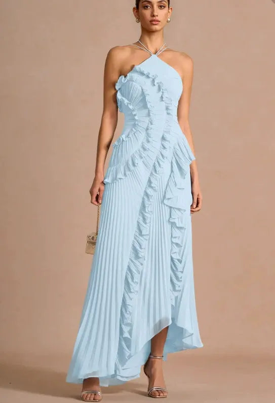 Romy Bergeron | Elegant Ruffle Maxi Dress