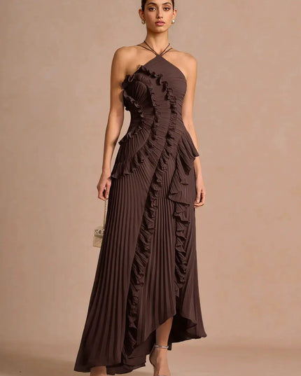 Romy Bergeron | Elegant Ruffle Maxi Dress