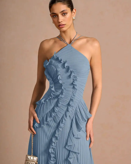 Romy Bergeron | Elegant Ruffle Maxi Dress