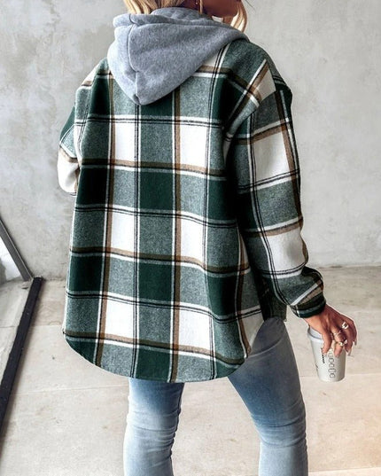 Lorenza | Checkered Hooded Jacket