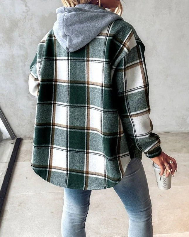 Lorenza | Checkered Hooded Jacket