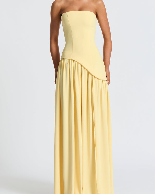 Sofia Lambert | Strapless Maxi Dress with Choker Detail