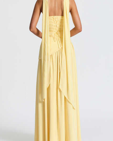 Sofia Lambert | Strapless Maxi Dress with Choker Detail