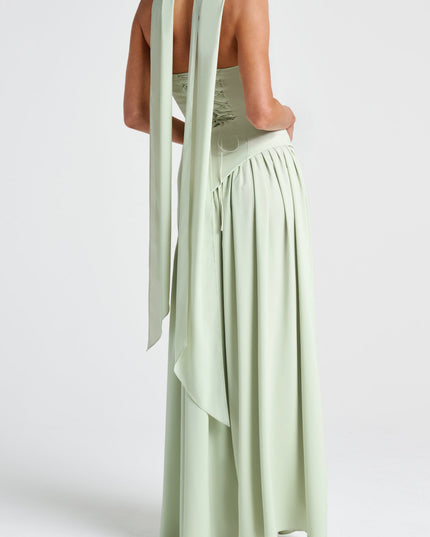 Sofia Lambert | Strapless Maxi Dress with Choker Detail