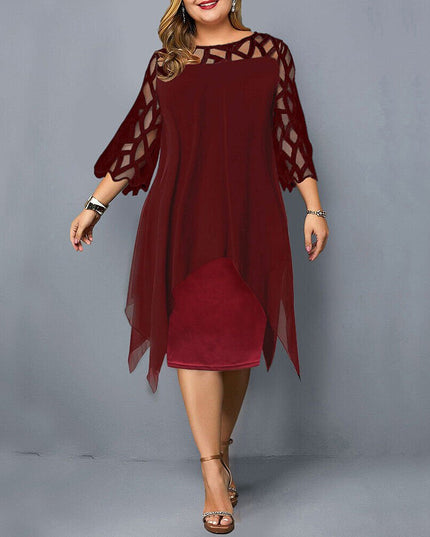 Kaycie | Chic Curvy Midi Dress