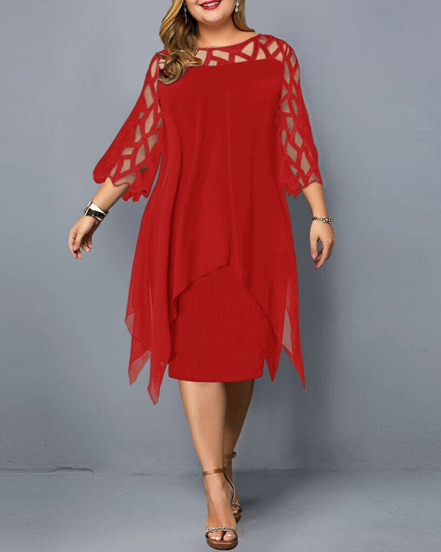 Kaycie | Chic Curvy Midi Dress