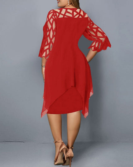 Kaycie | Chic Curvy Midi Dress