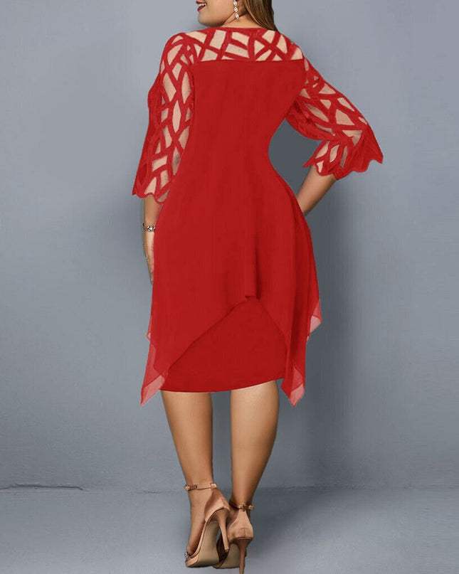 Kaycie | Chic Curvy Midi Dress