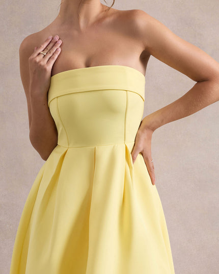Luna Fontenot | Elegant Strapless Midi Dress
