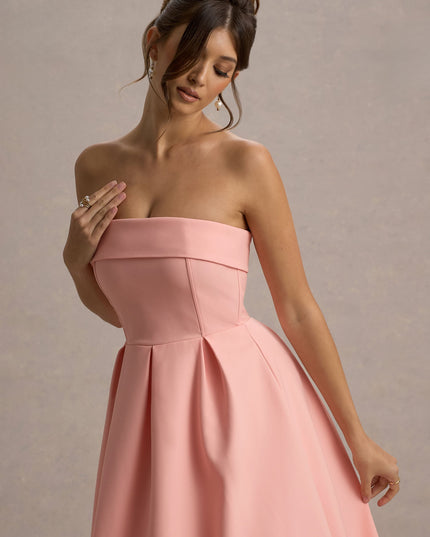 Luna Fontenot | Elegant Strapless Midi Dress